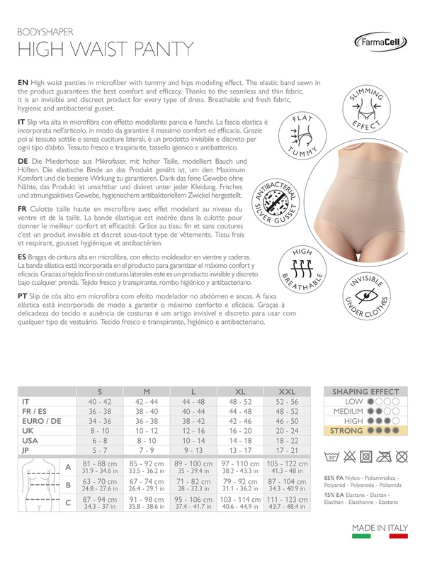 Корректирующие трусы с высокой талией Farmacell Bodyshaper пудровые S 601 фото